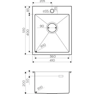 Kitchen sink omoikiri akisame 41-in stainless steel (4973056) tools overhead Sinks Fixture Home Improvement | Обустройство дома