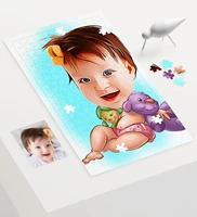 personalized baby cartoon 240 piece a3 puzzle 2 photo picture funny fun memories name lettering souvenir gift