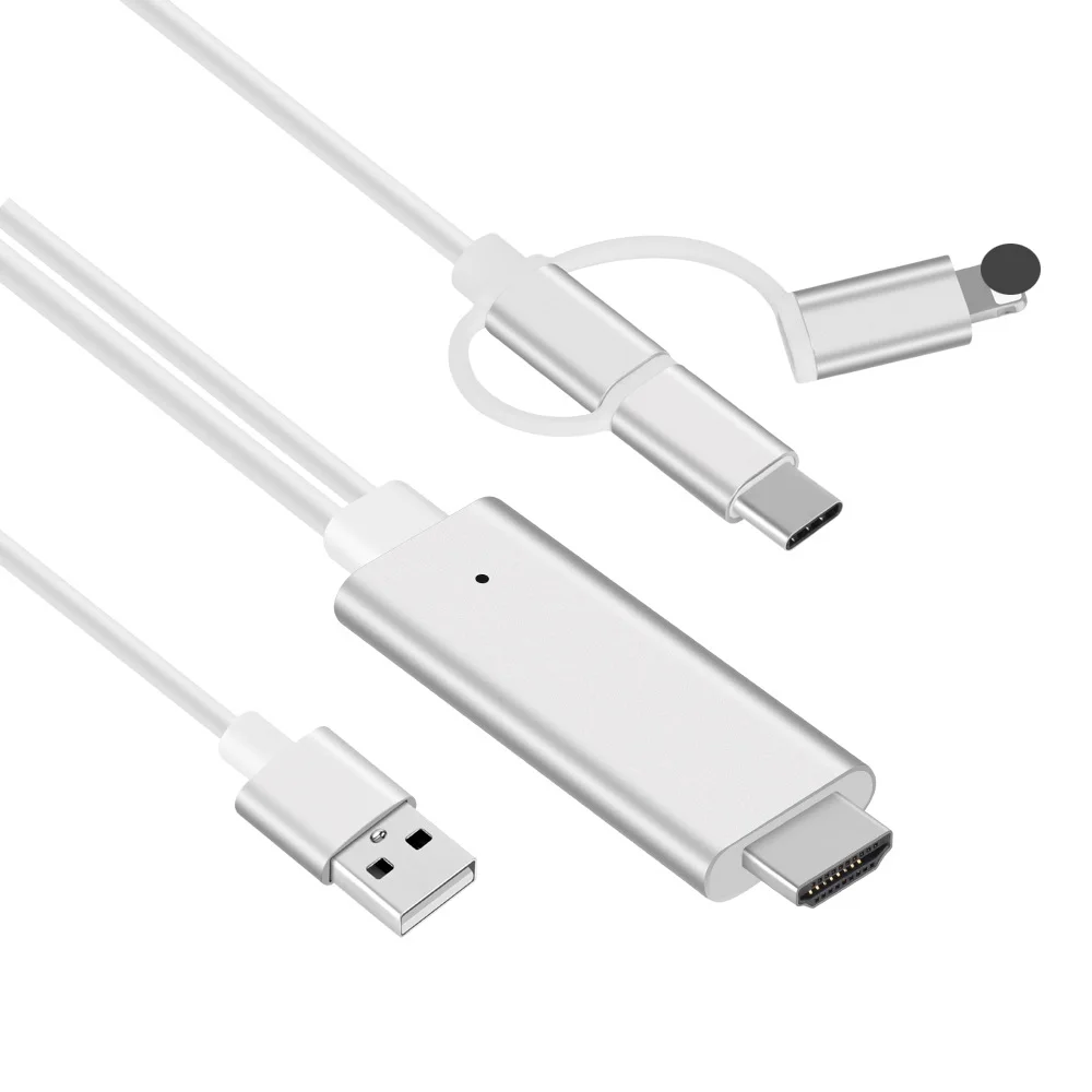 Адаптер 3 в 1 для IOS Android Micro USB Type C | Электроника