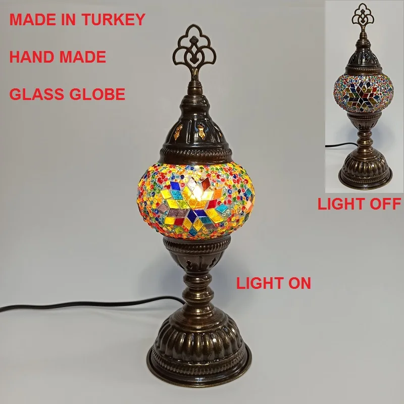 Турецкая мозаичная настольная лампа оригинальный арт деко ручной работы lamparas de