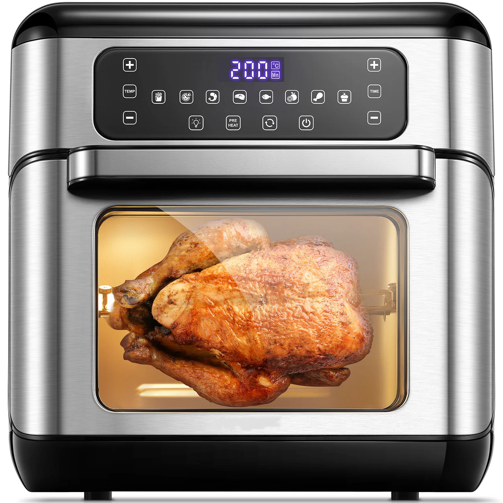 

Воздушная фритюрница 11QT с технологией хрустящего вкуса, аксессуары можно мыть в посудомоечной машине и 40 рецептов в комплекте