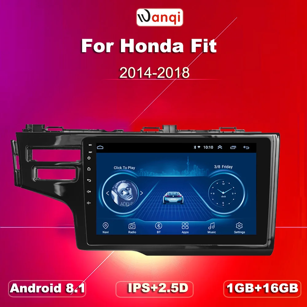 Новейшая автомобильная магнитола Android 8 1 для HONDA FIT JAZZ с 2 отверстиями 2014