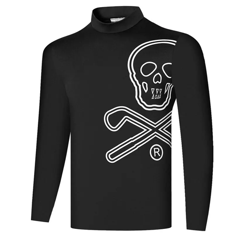 

Spring Autumn Men Clothes Long Sleeve Golf T-Shirts MARK.LONA 2 Color Plus Velvet Outdoor Leisure Sports Shirt
