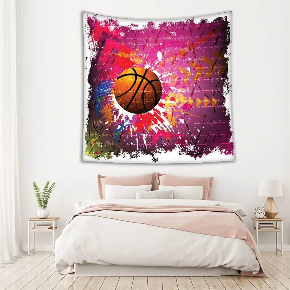 Гобеленовый вектор фон для баскетбола спортивный плакат художественная
