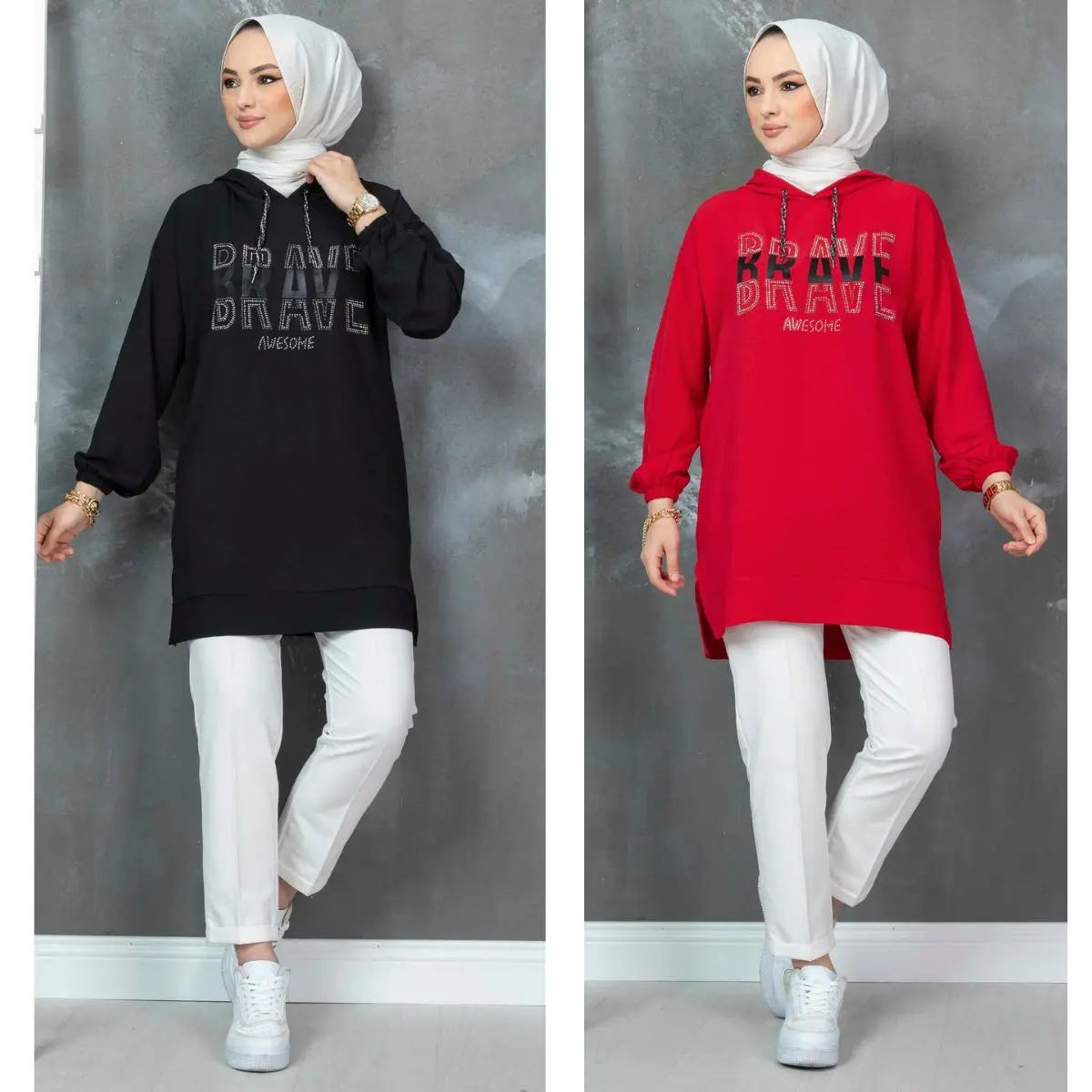 Хиджаб с капюшоном и вышивкой камней, туника с длинным рукавом, спортивная женская мусульманская мода, сезонное летнее платье, абайя, исламс...