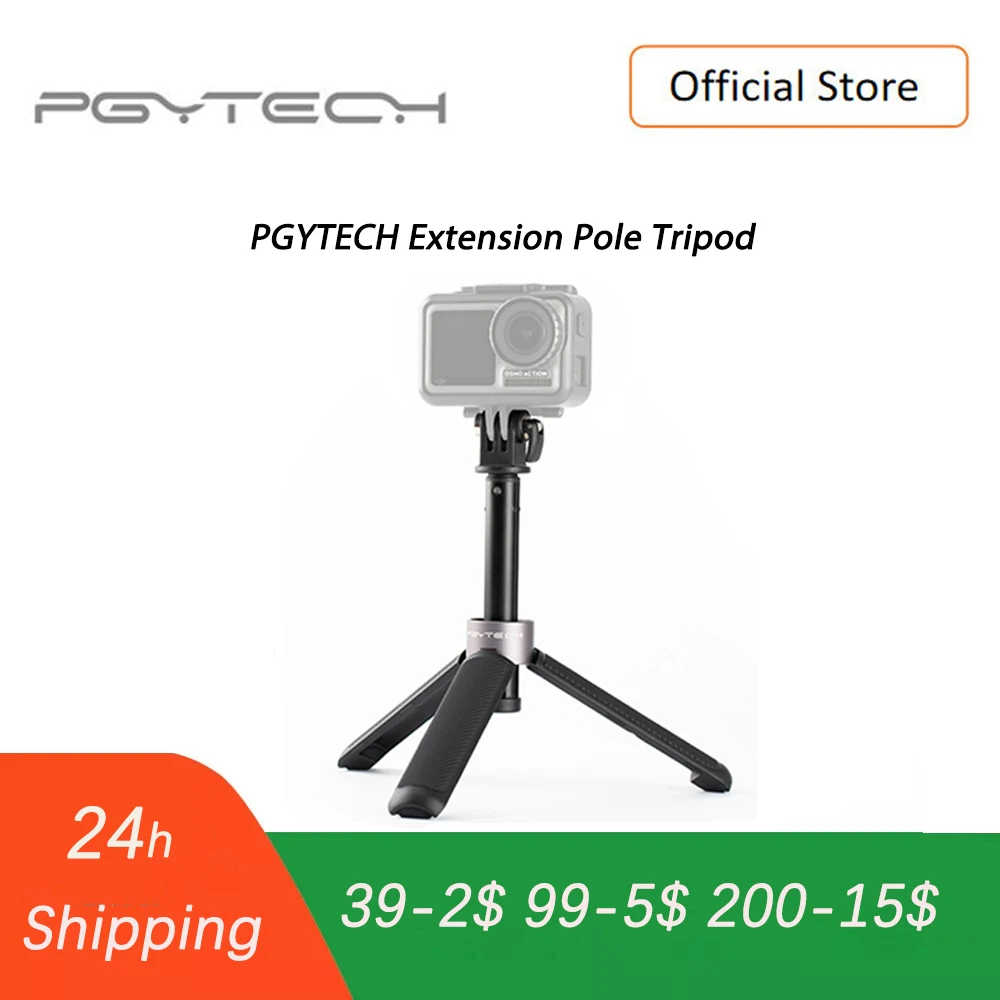 Parafuso de Extensão Pgytech Polvo Flexível Mini Tripé Estender 1 – 4 Screw Handheld Insta360 go 2 Osmo Ação Selfie Vara