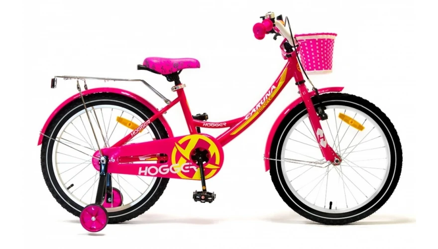 20 &quotbicycle hogger&quot Caruna &quotframe: Steel/hand and foot brake/add. wheel cart pink | Bicycle
