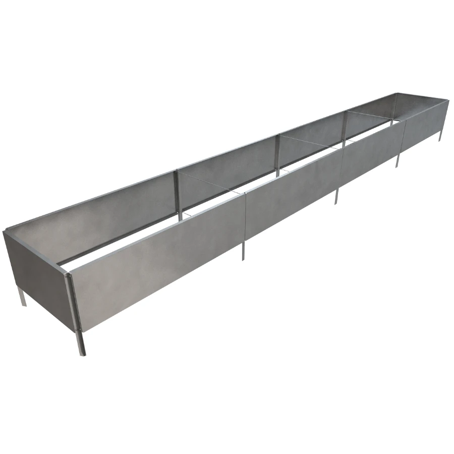 Готовая грядка Delta-Park GZ 0 45х3 8 метра серебристый