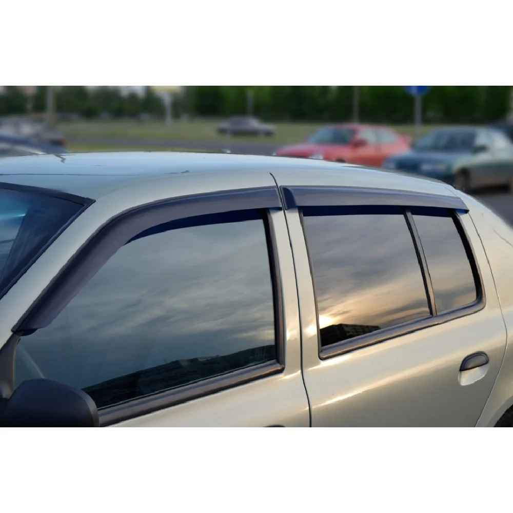 Дефлекторы окон Cobra Tuning R11102 на авто Renault Symbol 1 ll Sedan 5d 2002 2008 4 шт./комп. ветровики от