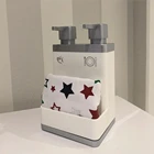 Двойной дозатор жидкого мыла, акриловый держатель губки для мытья посуды, аксессуары для кухни, ванной комнаты, 3 цвета, многоразовая декоративная мойка