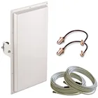 3G 4G усилитель, MIMO антенна Крокс KAA18-17002700 + пигтейлы TS9-F 2шт + кабельная сборка 2х10 м