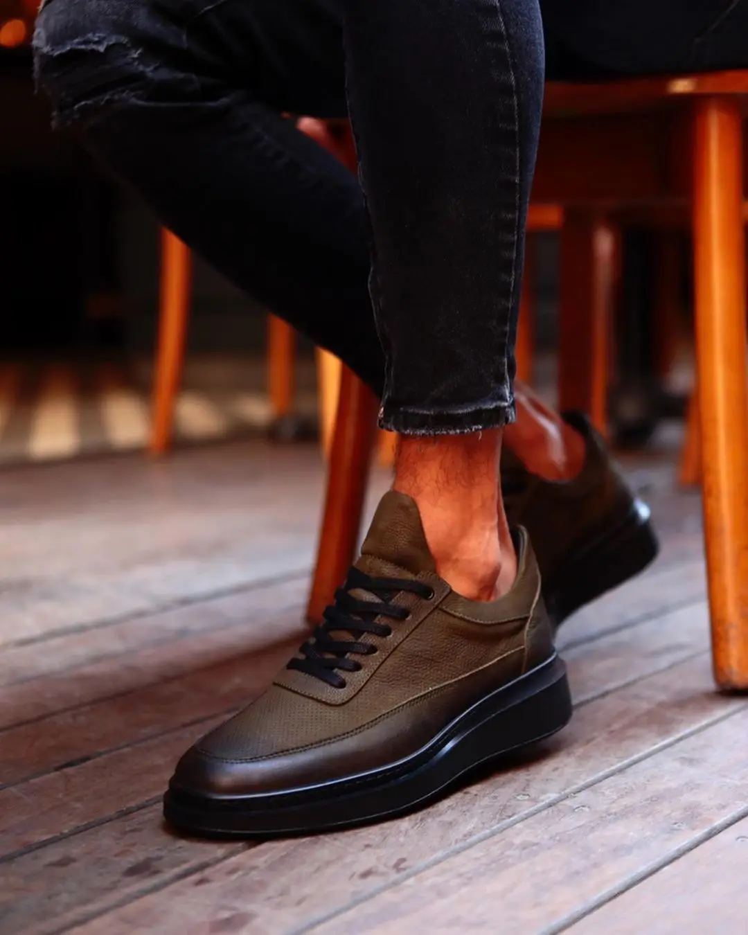 

100% Genuine Leather Casual Style Man Shoes Handmade Comfortable Durable-8587 KHAK NUBUK
