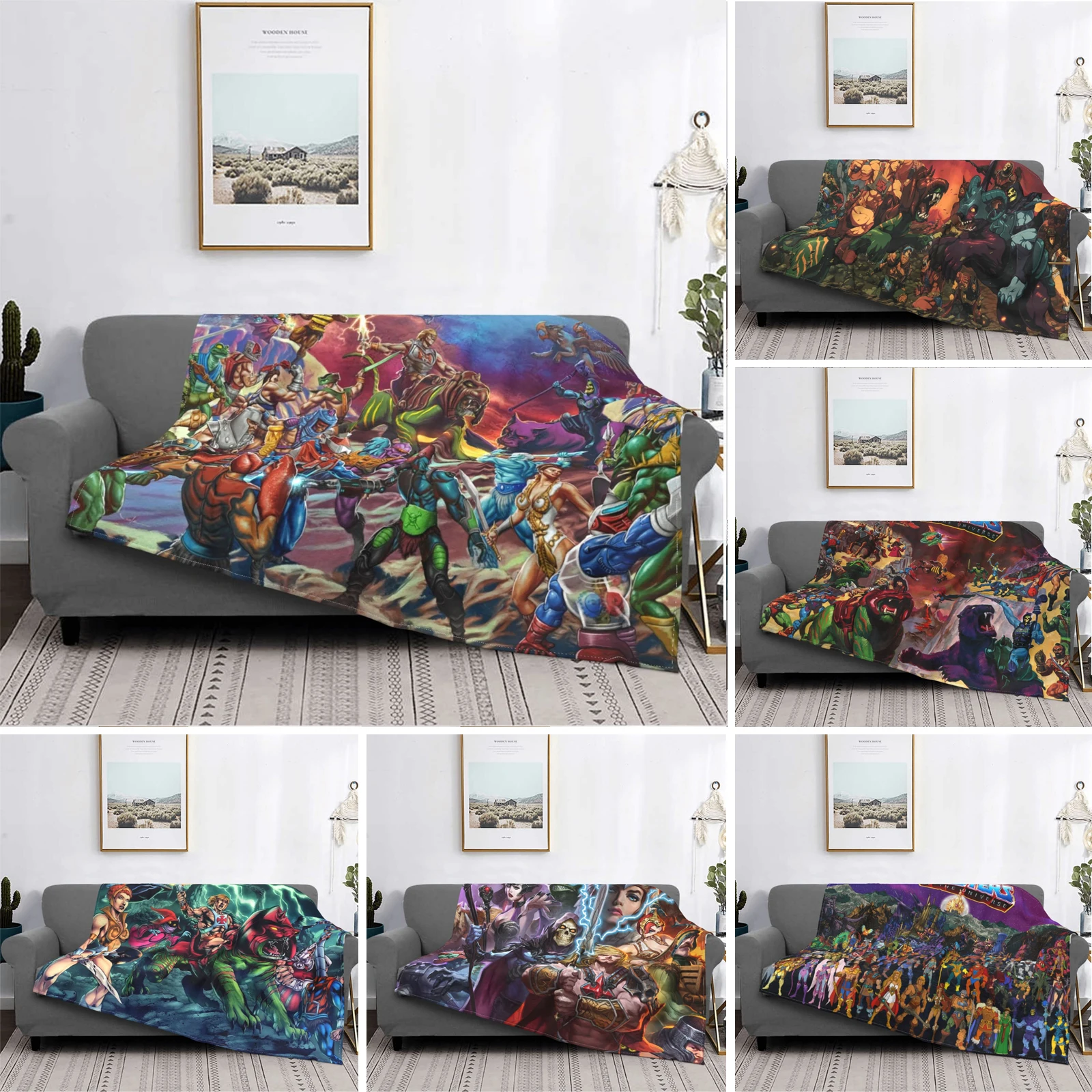 

He Man And The Masters Of The Universe Fleece Blanket Ultra Soft Flannel Blanket Digital Printed All Season Premium Fluffy