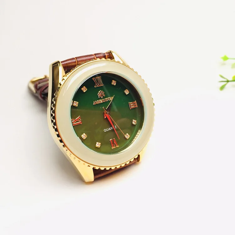 Пять лет гарантии мужские часы золото нефрит кварцевые яшма модные