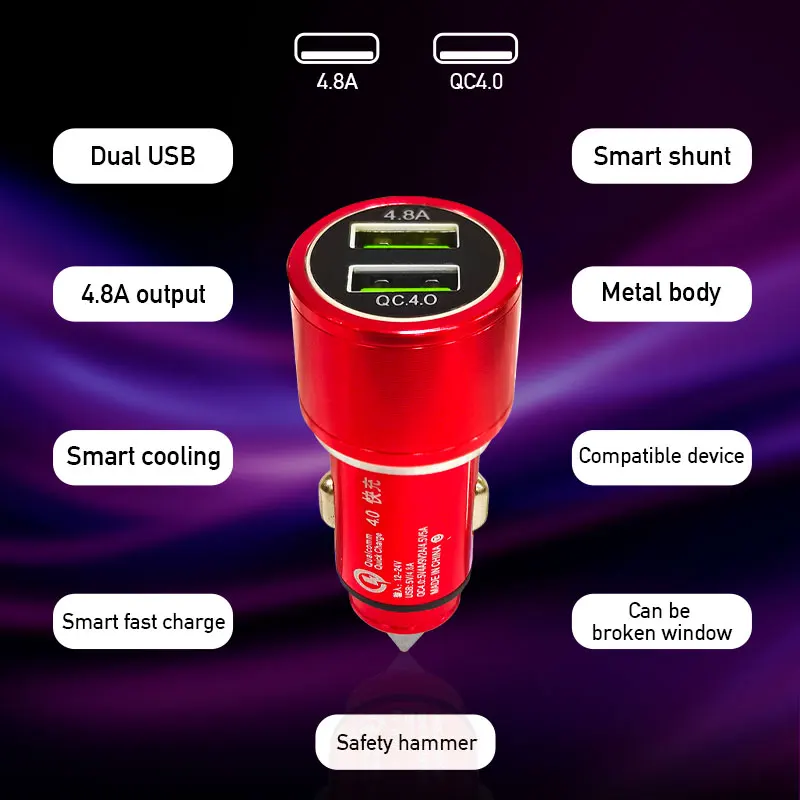 Автомобильное зарядное устройство USB Quick Charge 4 0 QC4.0 QC3.0 QC 4.8A PD 65 Вт | Автомобили и