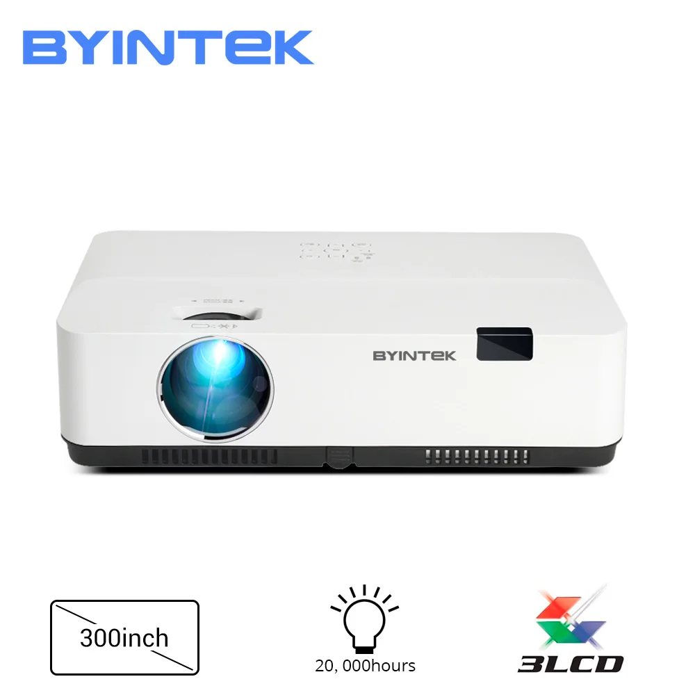 Смарт проектор BYINTEK K400 K500 K600 WIFI Full HD 1080P 3LCD 300 дюймов для офиса кино образования
