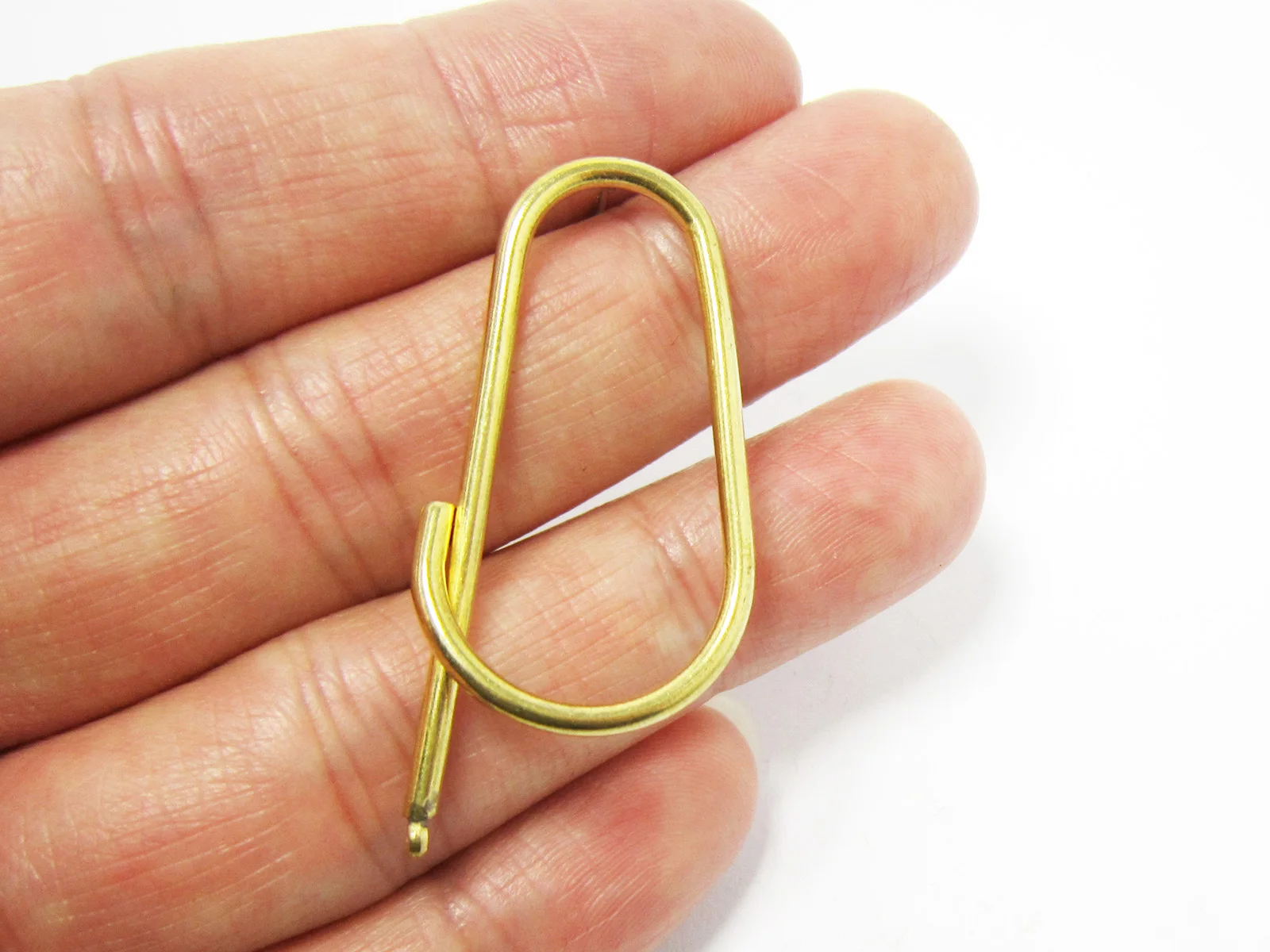 Серьги-гвоздики из латуни, 43x20 мм, 2 шт.