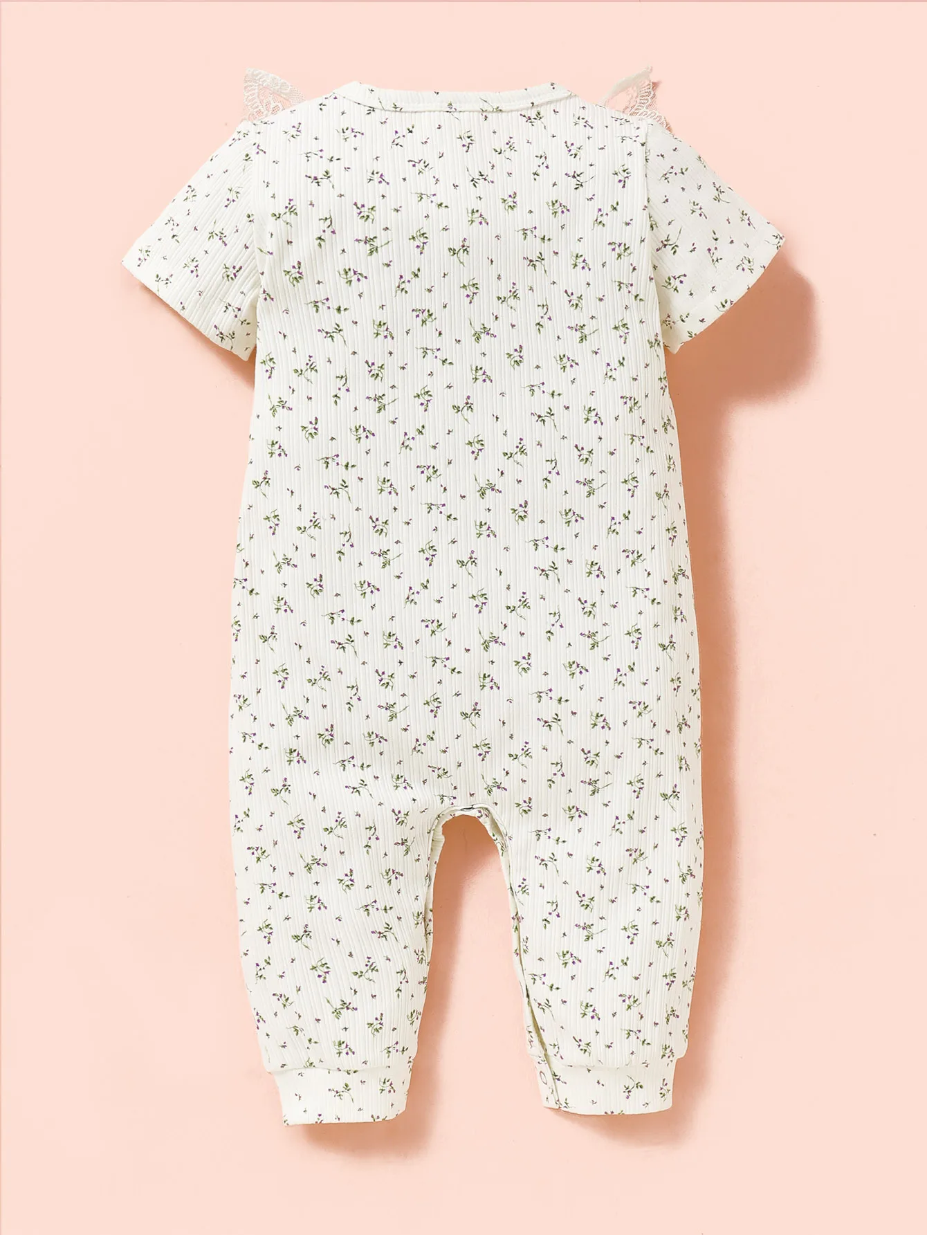 

Summer Baby Girl Clothes White Cartoon Little Floral Short Sleeve Jumpsuit Free Shipping Newborn Infant Romper Outfits