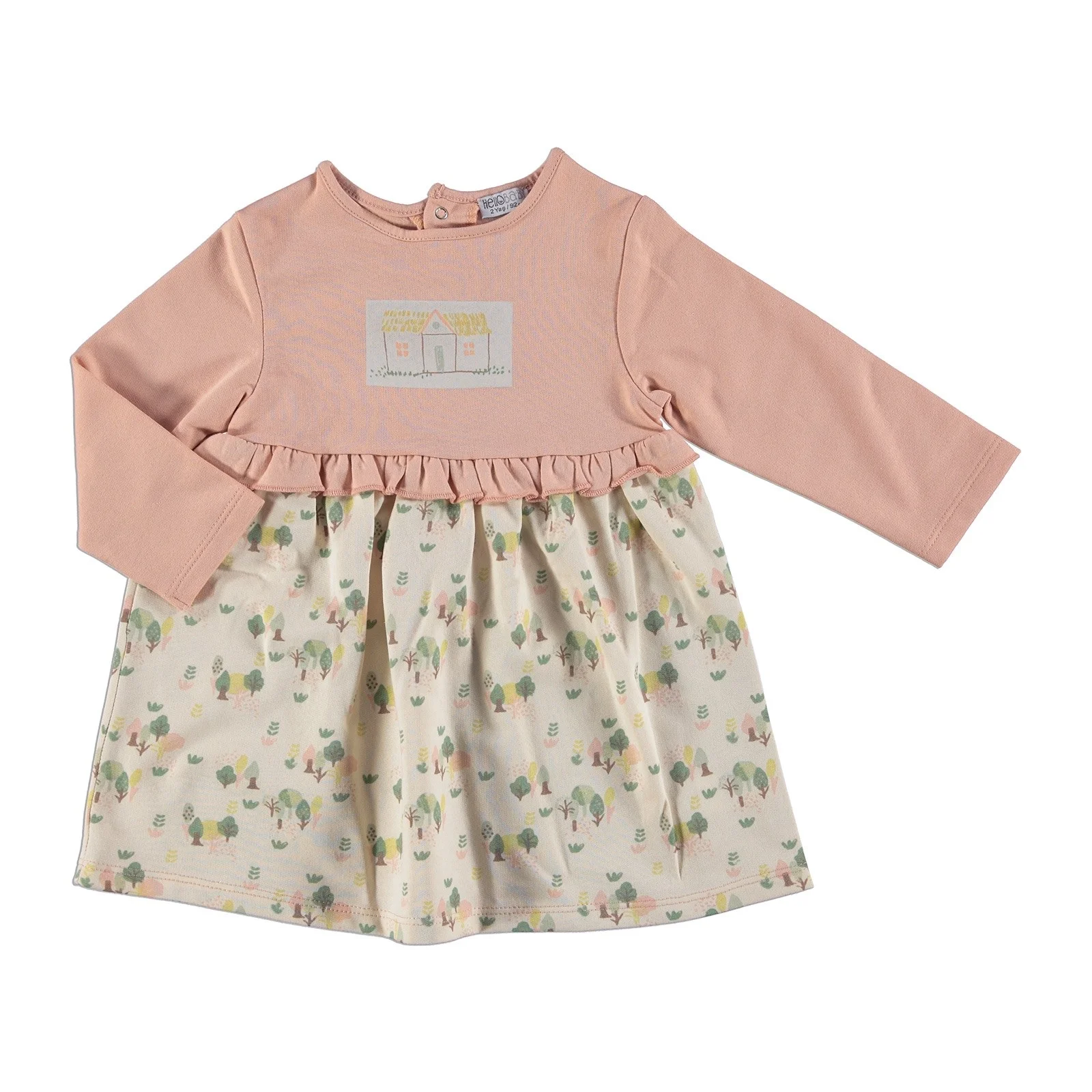 Ebebek HelloBaby/платье для маленьких девочек с изображением мягкого леса|Платья| |