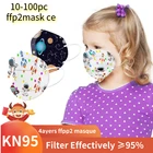 100 шт. ffp2mask Милая мультяшная kn95 маска для детей mascarilla kn95 Детские маски маска дышащая mascarilla fpp2