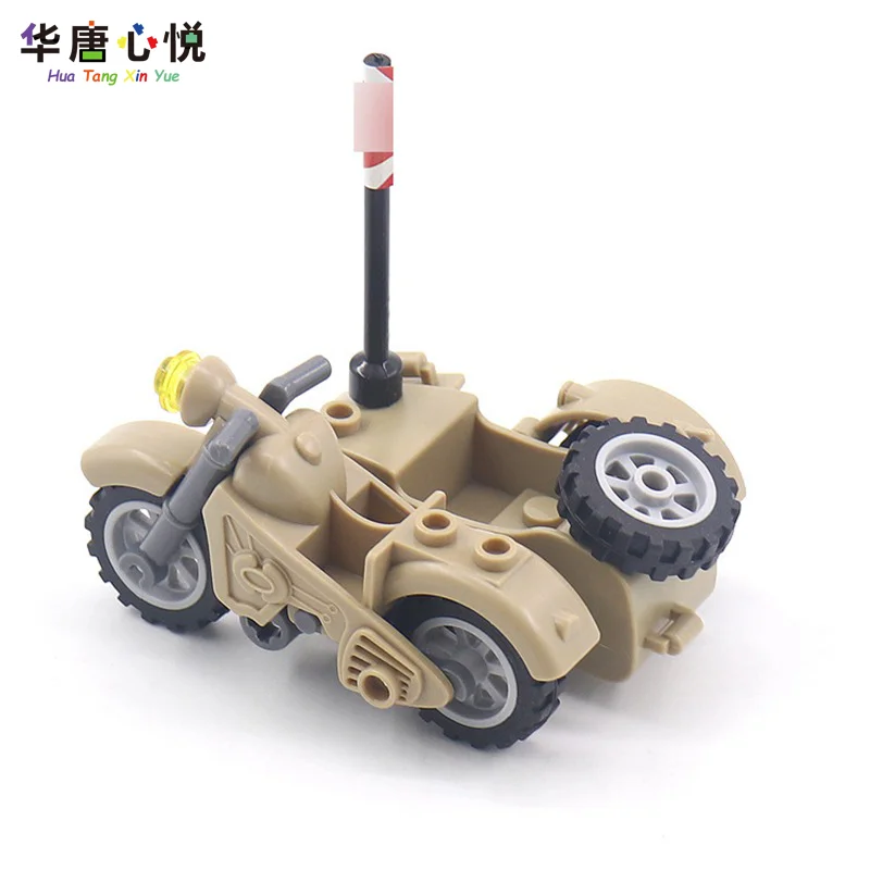 Военный мотоцикл Германия детские строительные блоки оружие оружия совместимы с