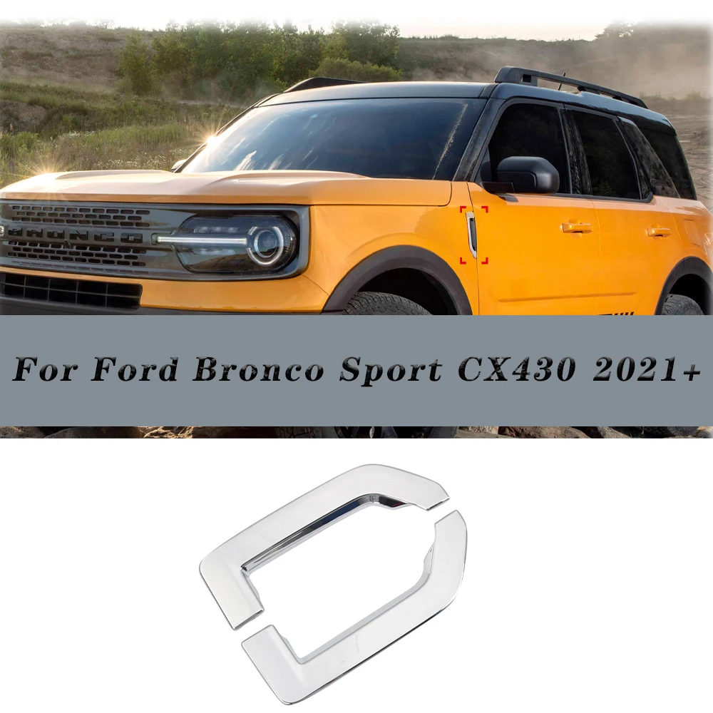 

Exterior Car Side Air Flow Vent Fender Decoration Cover For Ford Bronco Sport CX430 4-Door 2021-present Car Accessories 2pcs