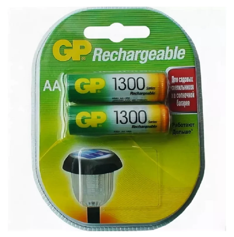 Аккумуляторы GP Rechargeable 1300 mAh NiMH AA (2 шт) | Обустройство дома