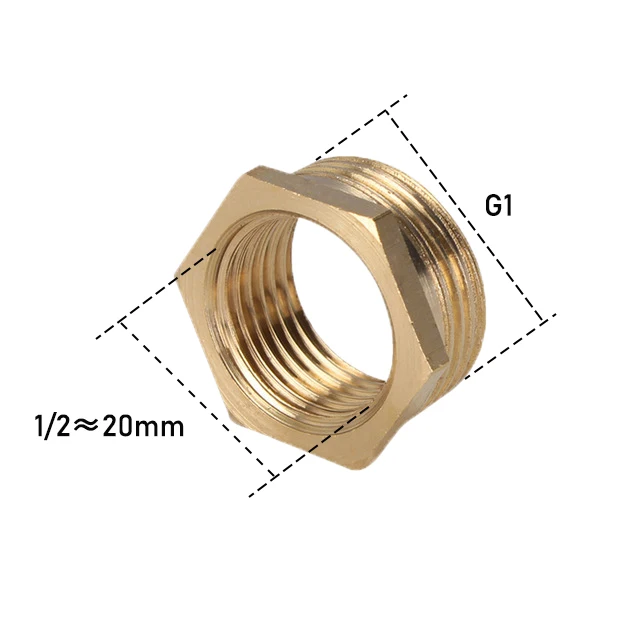 

Латунный переходник для труб 1/8"-1"