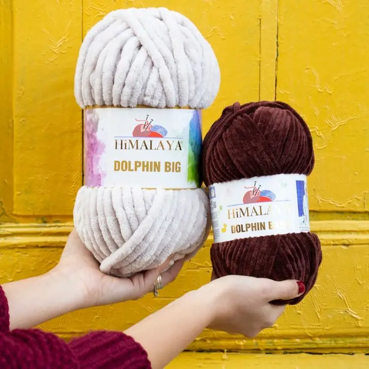 Himalaya Dolphin BIG Yarn Гималайский дельфин большая пряжа 200 г супер громоздкое толстое