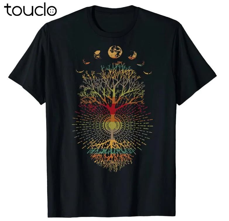 

Phases of the Moon Retro 60's 70's Vibe Tree of Life T-Shirt