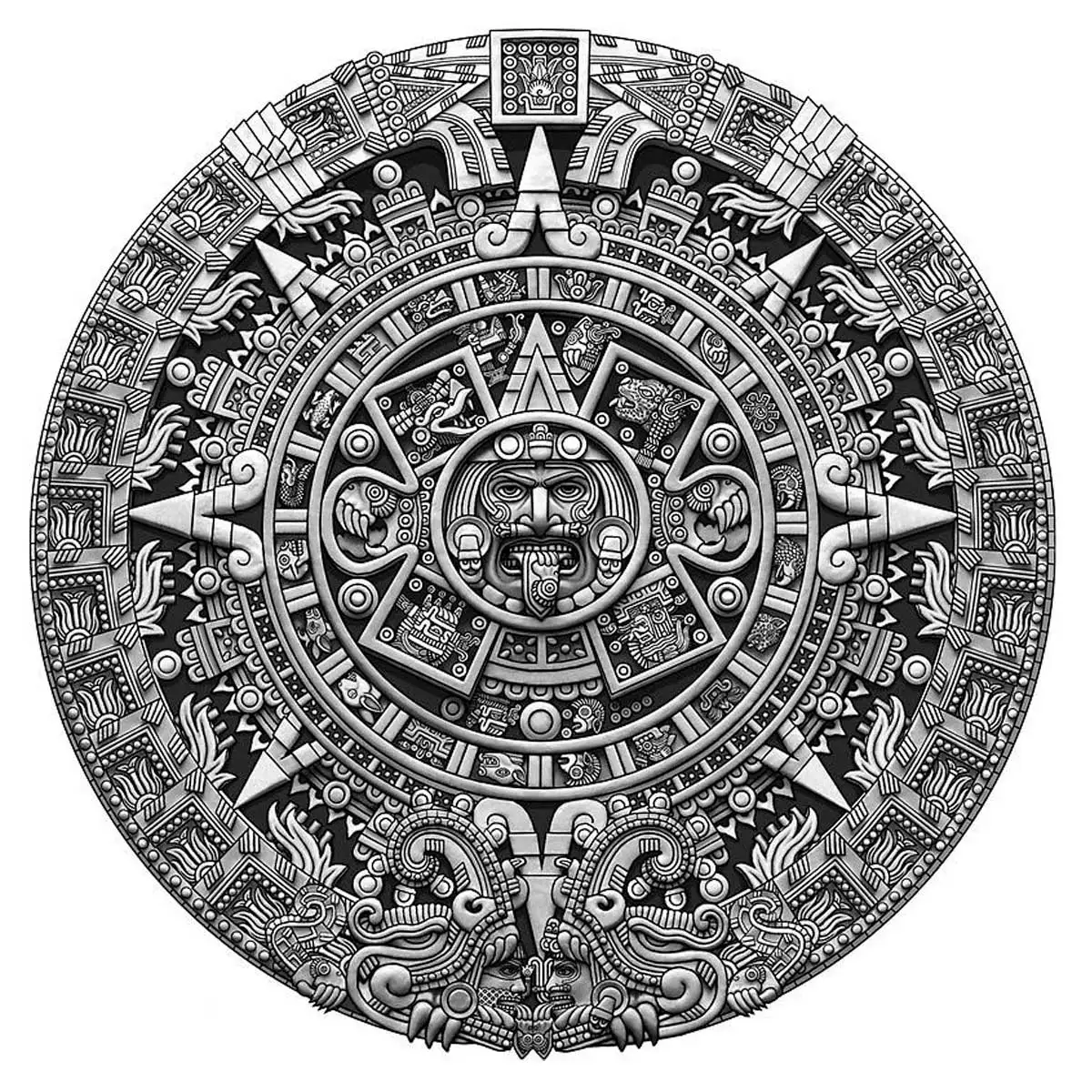 Герои произведения календарь майя. Ацтекский календарь Майя. Ацтекский камень солнца. Камень солнца. Солнце Майя.