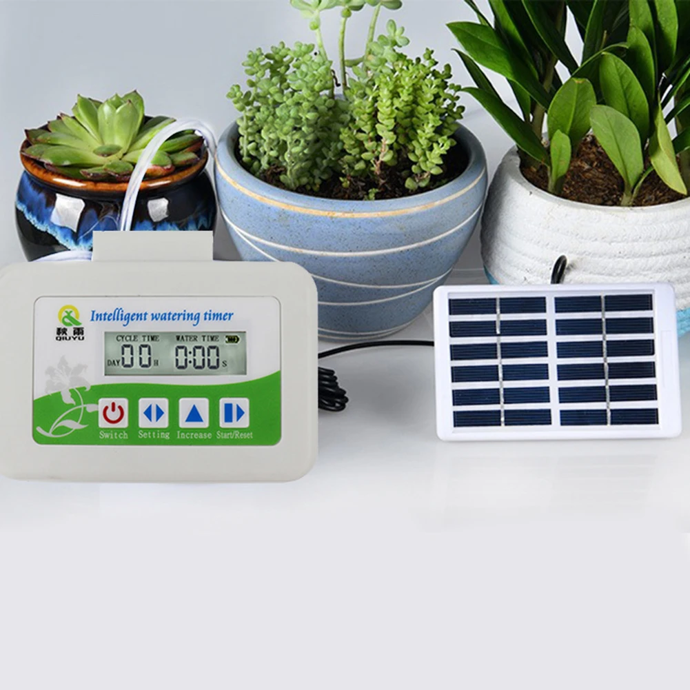 

English Intelligent Plant Drip Irrigation Garden Automatic Device Water Pump Timer System Solar Energy High Quality Flowers