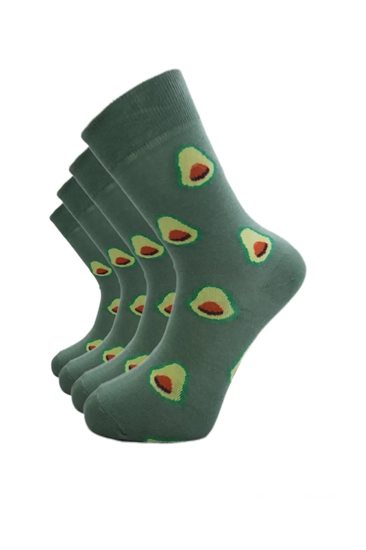 Avocado Patterned Socks 4 Pairs