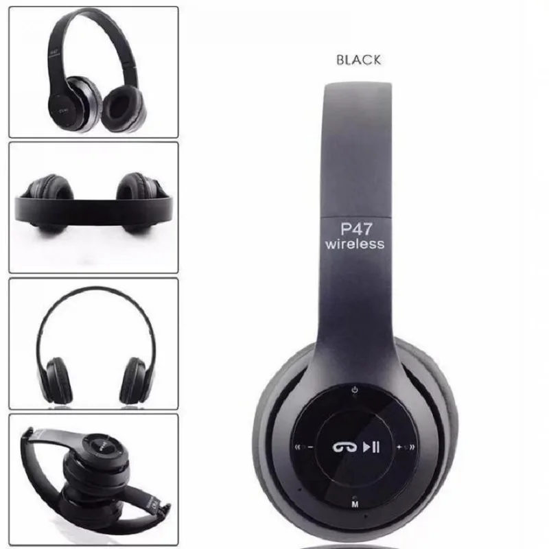 Беспроводные Наушники P 47 Bluetooth + MicroSD FM Радио Блютуз|Наушники и гарнитуры| |