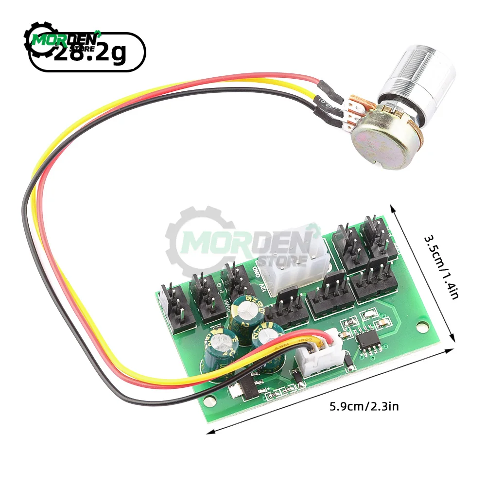 DC 12V 2510-4P + 1 8Miner PWM контроллер скорости вентилятора 8-канальный концентратор