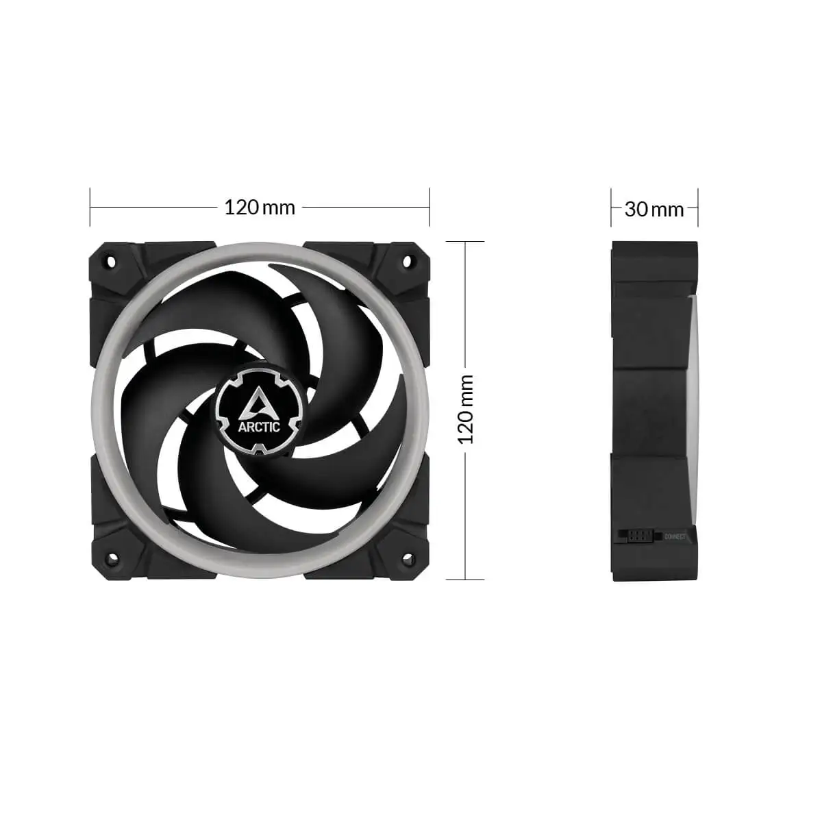 Вентилятор BioniХ Р120 A-RGB / Pressure-optimised 120 mm Fan with |