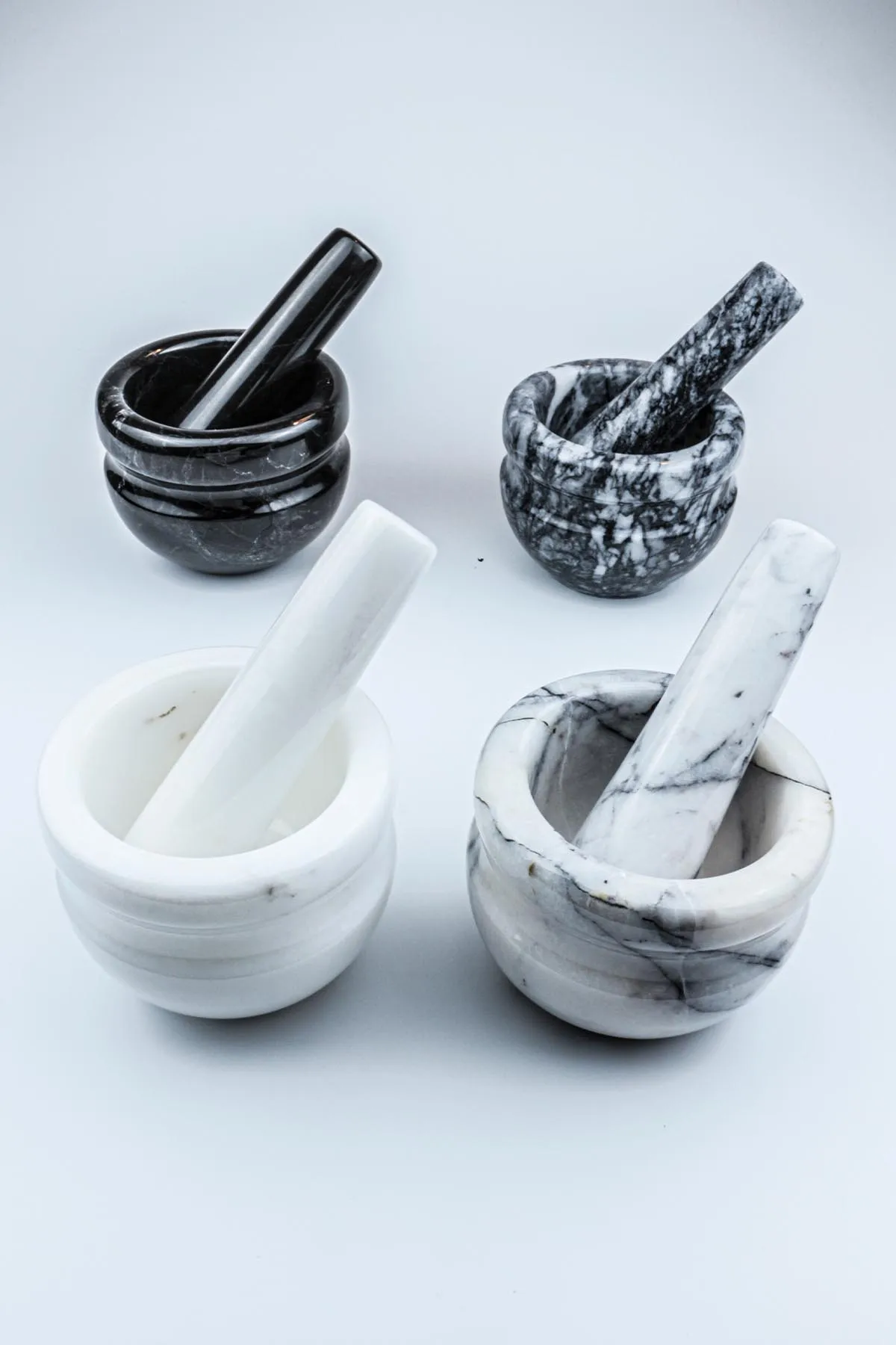 

Evalorn Natural Marble Grinder Pestle Garlic Nuts Home Kitchen Practical Tools Antibacterial Washable Black White Gray Elegans