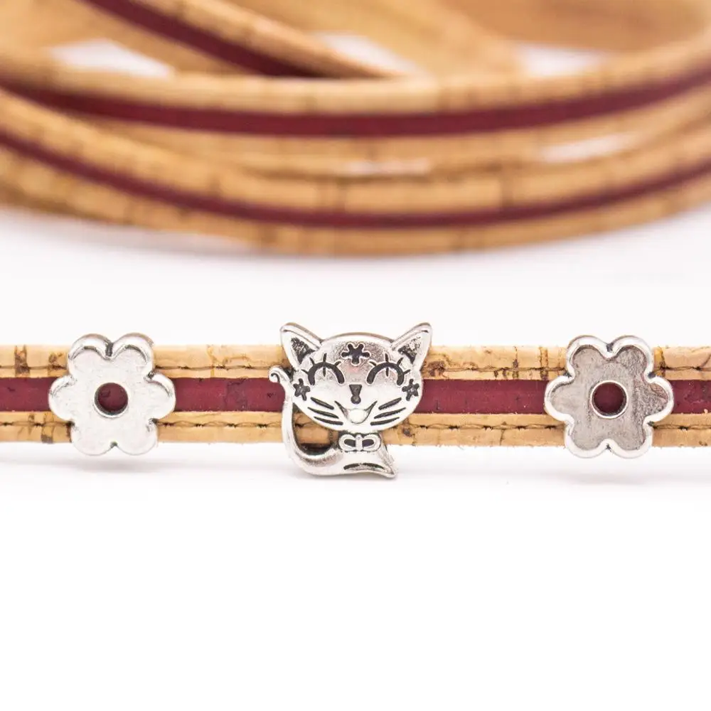 Португальский Корк 10 мм плоская деревенская Натуральная пробка с винно-красным