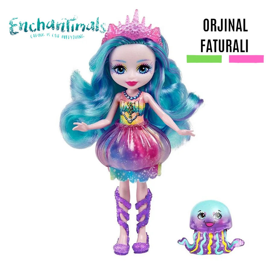 Кукла Enchantimals с дополнительным питомцем jelani Medusa и stingly hff34 mattel Оригинальная кукла