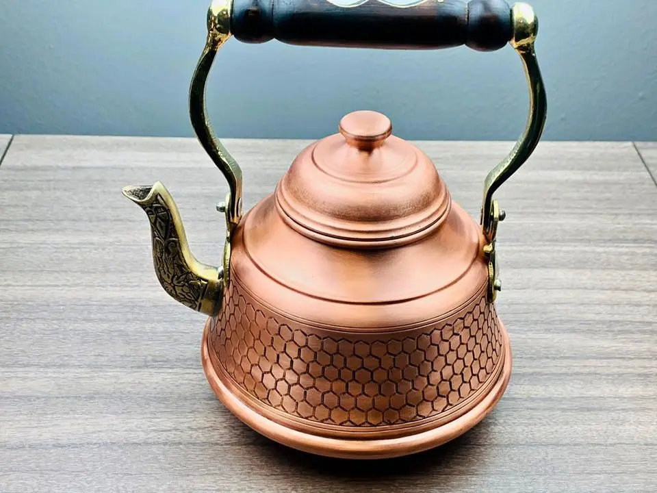 

Turkish Arabic Teapot -Handmade-Copper- Thick-Copper Kettle