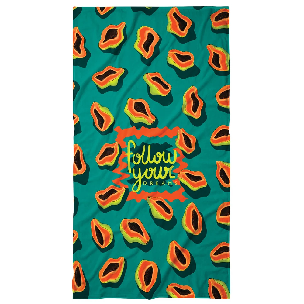 

Пляжное полотенце из папайи с мягкой текстурой, банное полотенце с принтом, устойчивое к солнечному свету и морской воде, 80x150 см, John Frank