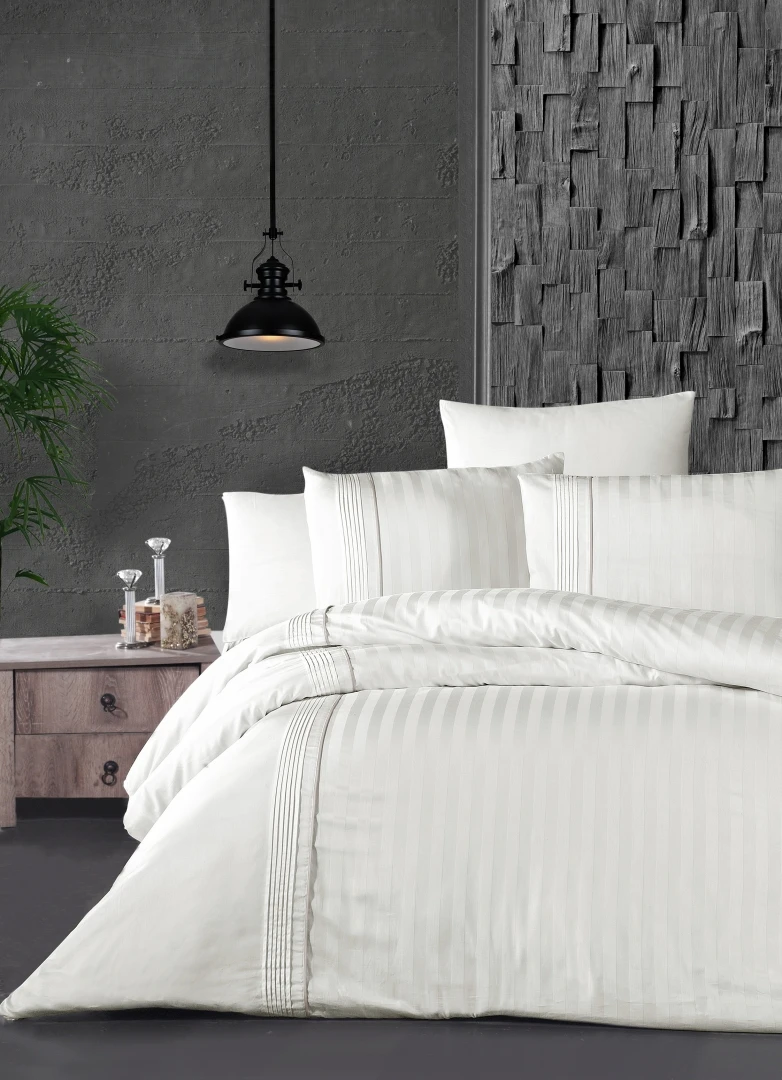 

New Deluxe Satin Jacquard Bedding Set Luxury Solid European Style 6 Pieces Duvet Cover Pillowcases for Queen King Bed Size rose