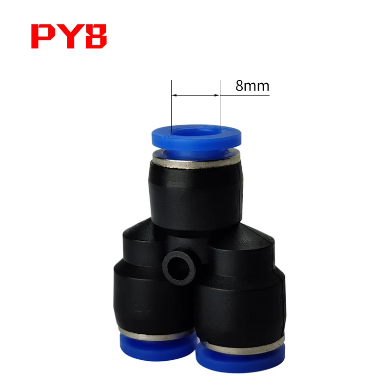 

30PCS Y4 PY6 PY8 PY10 12 Y-type pneumatic joint equal-diameter three-way plastic quick joint tracheal fast intubation 3-way