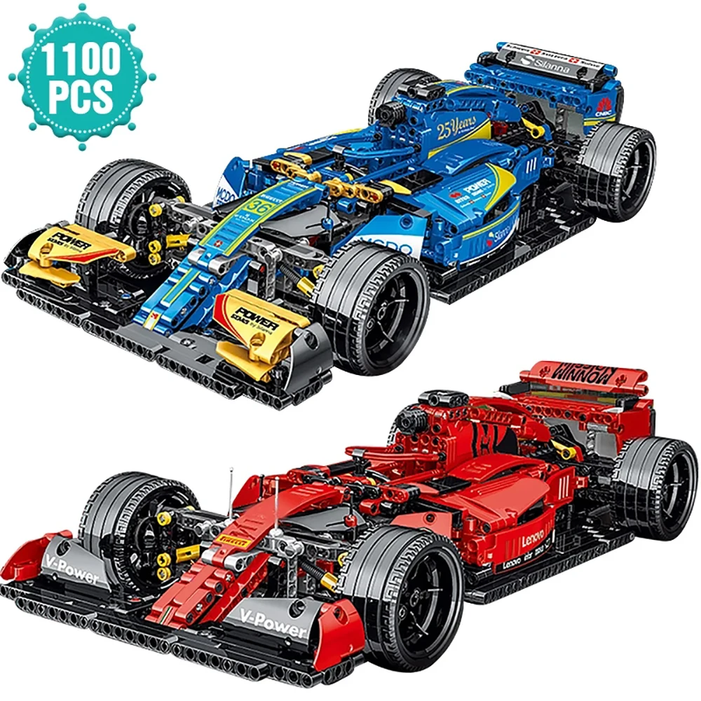

Спортивный автомобиль F1 Racing строительные блоки для автомобилей 1100 шт. 1:14 супер скоростные игрушки для подростков и мальчиков подарок на ден...