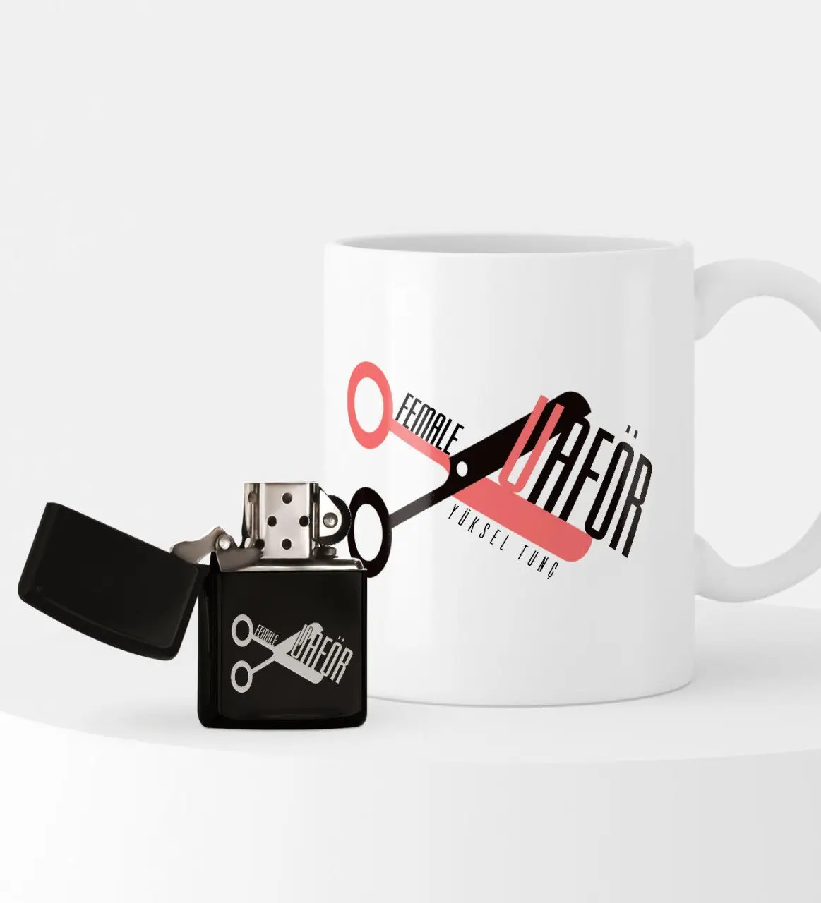 

Personalized Women 'S Detailing Themed Lighter and Mug Set-1