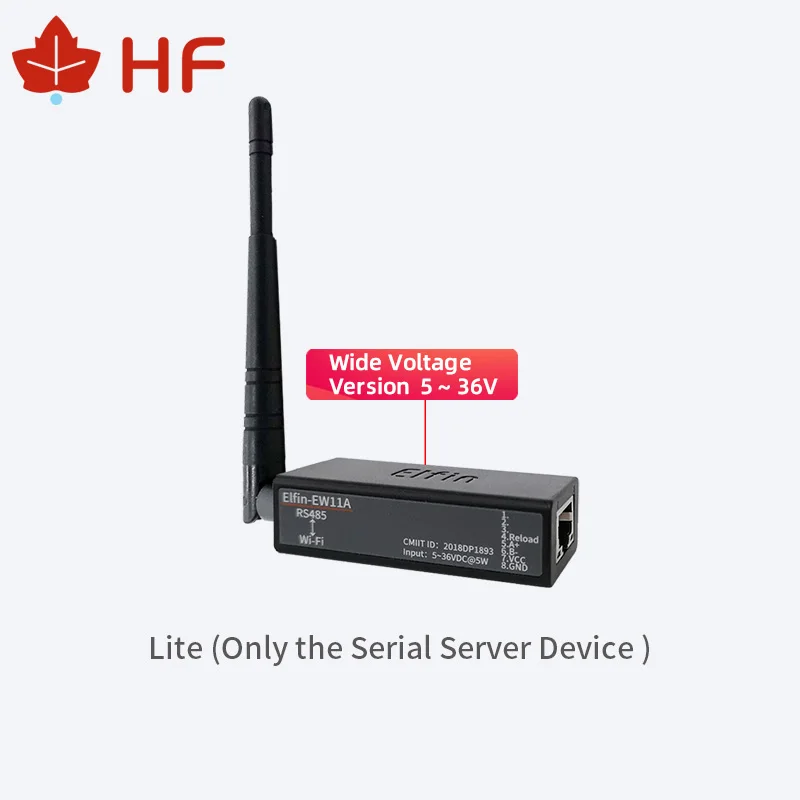 Внешняя антенна HF Elfin-EW11A-0 5 ~ 36 В с широким напряжением беспроводные сетевые