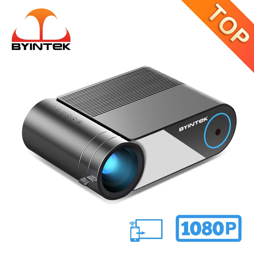 

BYINTEK K9 1280*720P Portable Video Home Theater HD Mini LED Projector for 1080P 3D 4K (Option wifi-display For Iphone）