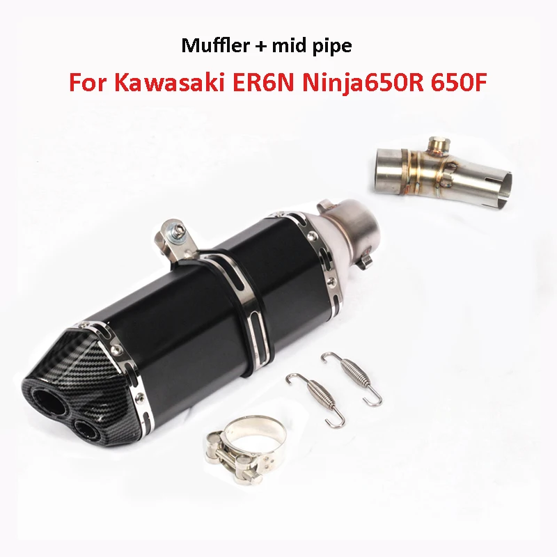 Slip on ER6N ER6F Motorcycle Exhaust System Escape Muffler Connection Link Pipe for Kawasaki ER6N ER6F 2012-2016