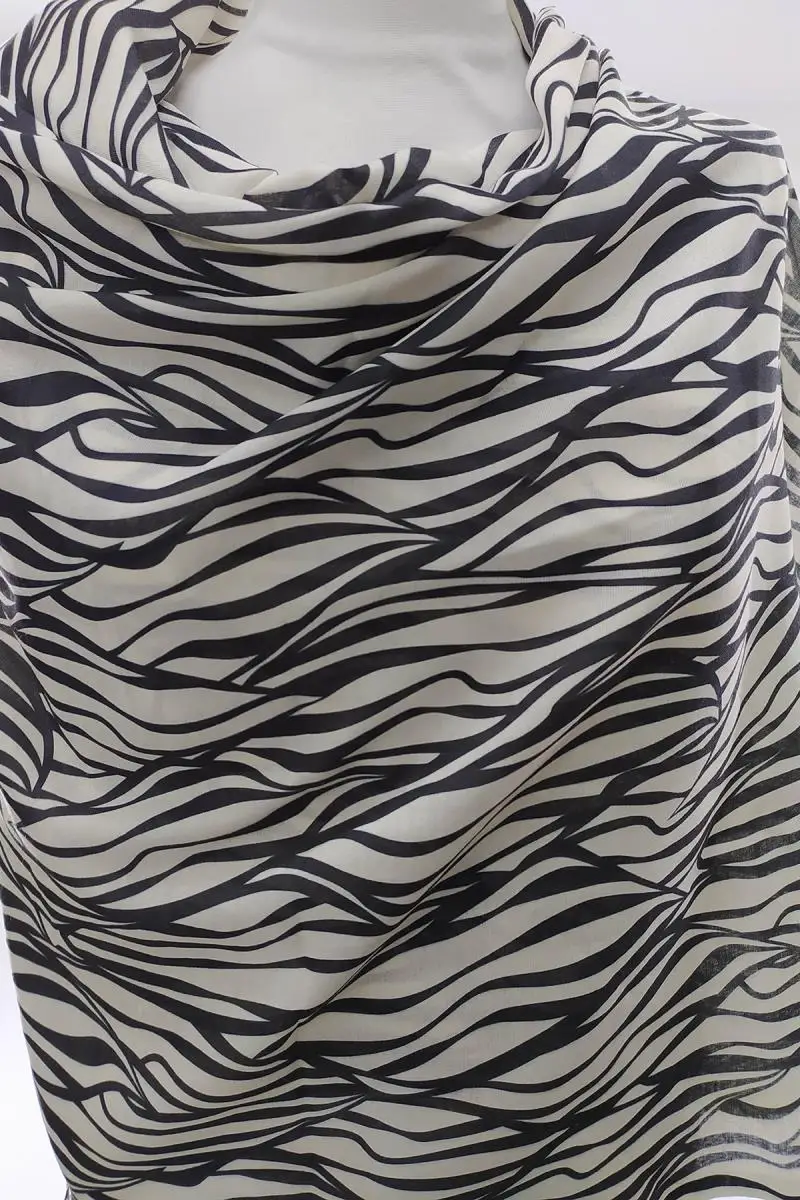 

Wavy Lines Patterned Shawl 2021 Women Spring Models Tassel Neck Scarf Printed Soft Fabric Wrap Casual Hot Sale Fast Delivery