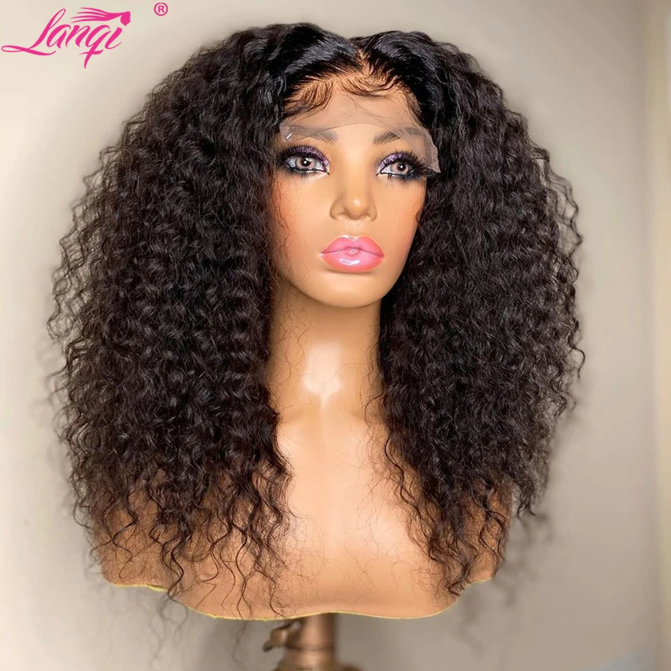 13x4 Deep Curly Lace Frontal Wigs 250 Density 30 Inch Lace Front Wig Brazilian Kinky Curly Lace Front Human Hair Wigs For Women